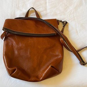 Patricia Nash | Luzille Leather Convertible Backpack Tote | Tan | NEW CONDITION
